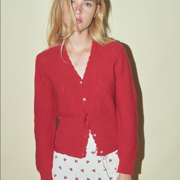 Rouje Sweaters | Rouje Emile Cardigan | Color: Red | Size: 36 | Dj101705's Closet